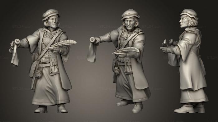 Military figurines (Scribe, STKW_1782) 3D models for cnc